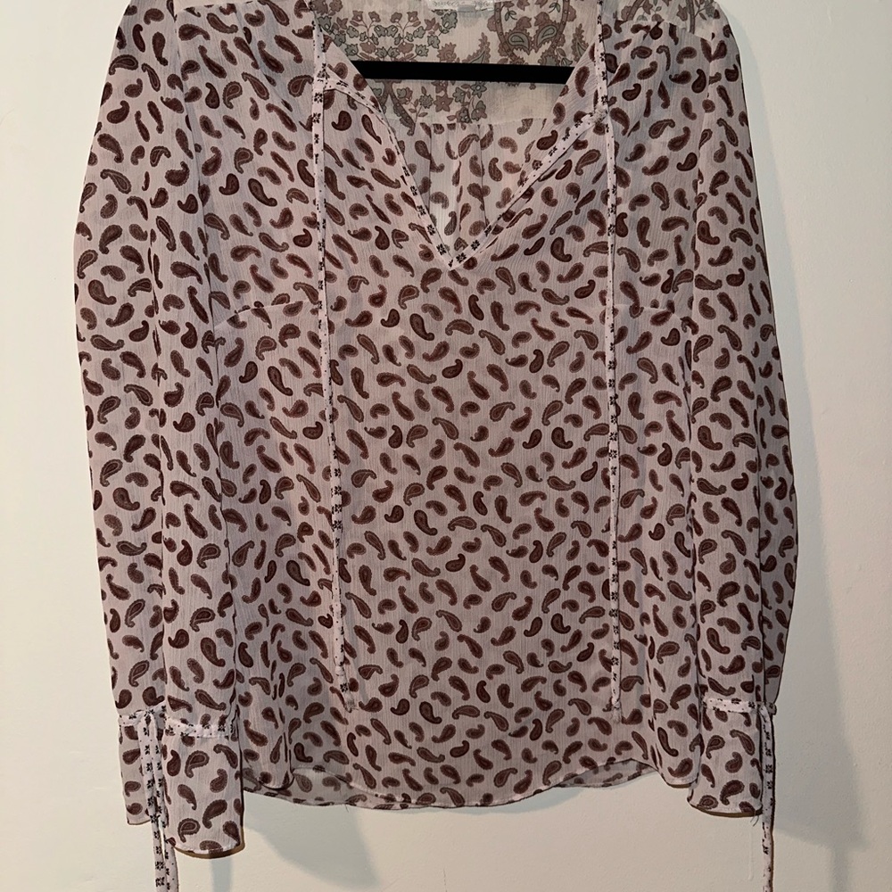 Calme Brown Paisley Blouse